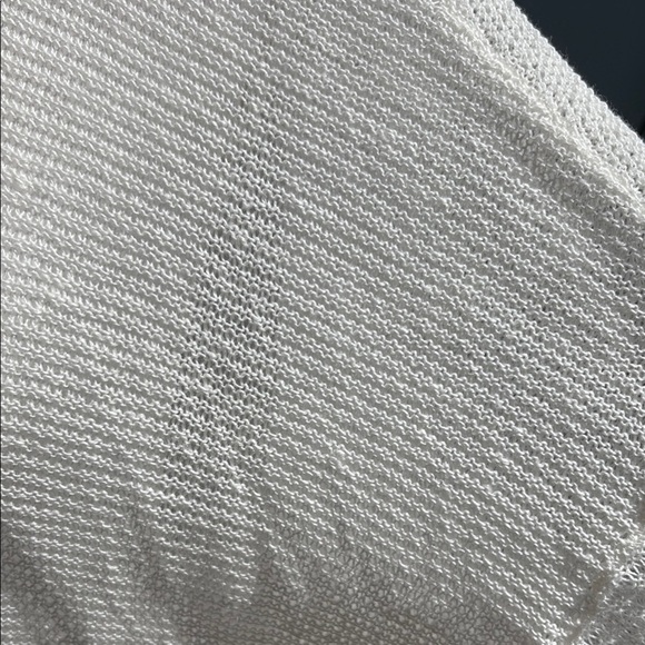 Banana Republic Long White Open-Front Cardigan 100% Linen. Size M - Picture 2 of 6